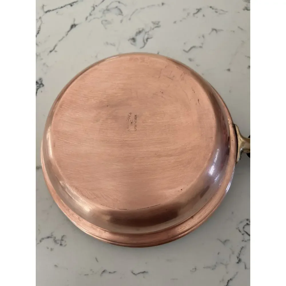 Vintage Charles R Ruegger Copper 3-pc Chafing Pot Warmer